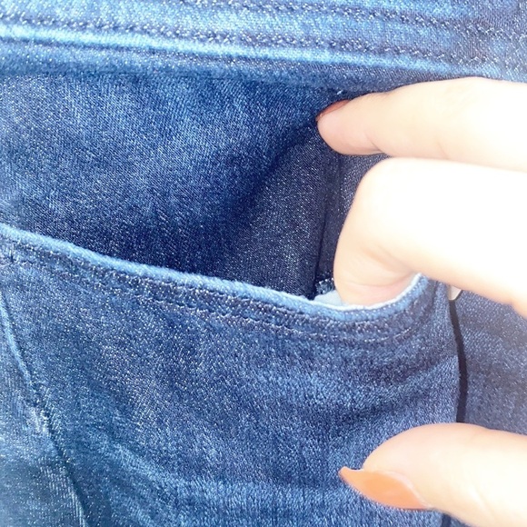 Express Dark Wash Tight Front High Waisted Skinny Jean Stretch Legging - Picture 5 of 12